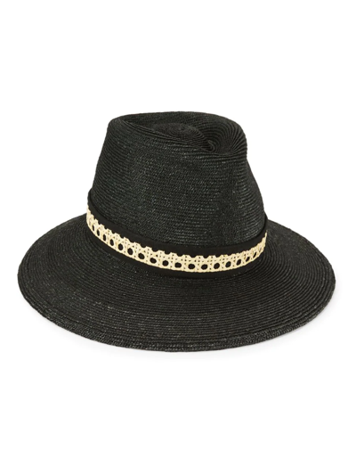 Shop Gigi Burris Women's Casey Straw Hat In Black Natural