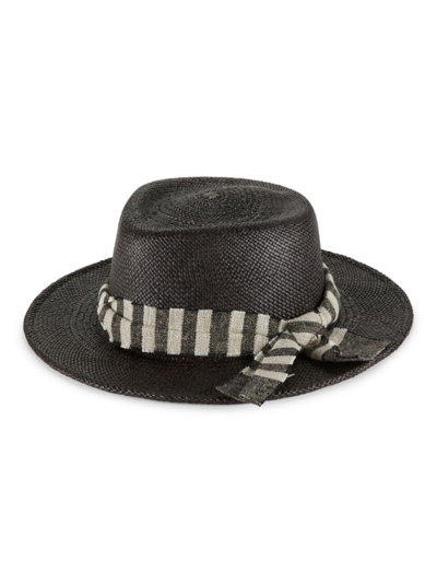 Shop Gigi Burris Women's Noelle Straw Hat In Black