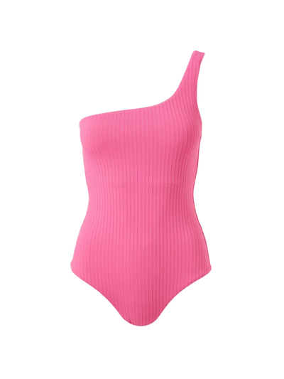 Shop Melissa Odabash Women's Palermo One-shoulder One-piece Swimsuit In Hot Pink