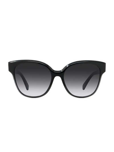 Shop Celine Women's 58mm Cat Eye Sunglasses In Shiny Black