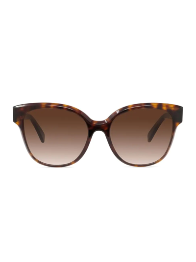 Shop Celine Women's 58mm Cat Eye Sunglasses In Dark Havana