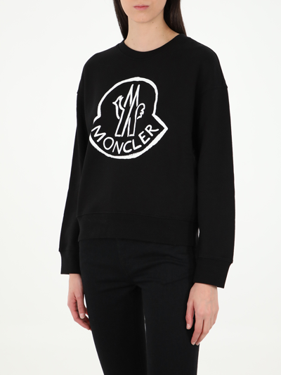 Shop Moncler Black Sweatshirt With Logo