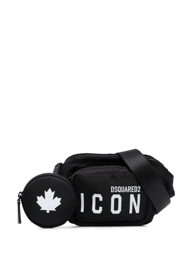 Shop Dsquared2 Icon Coin Purse Belt Bag In Black