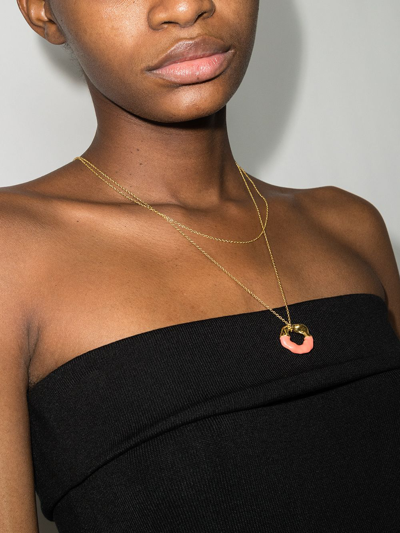 Shop Joanna Laura Constantine Waves Double-chain Necklace In Gold