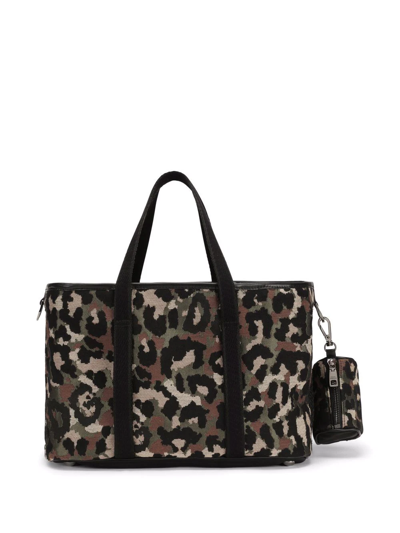 Shop Dolce & Gabbana Leopard-print Pet Carry Bag In Black