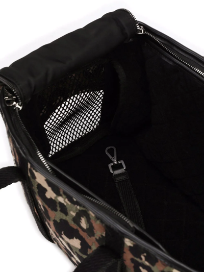 Dolce & Gabbana Leopard-print Pet Carry Bag In Black
