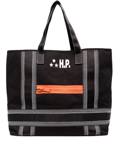 Shop Heron Preston Logo-print Tote Bag In Black