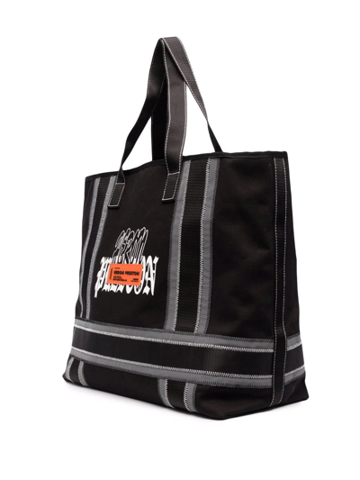 Shop Heron Preston Logo-print Tote Bag In Black