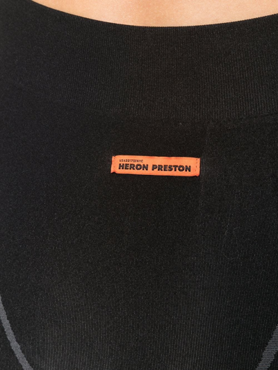 Shop Heron Preston Logo-waistband Cycling Shorts In Black