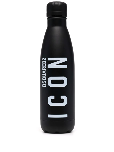 Shop Dsquared2 Icon Logo-print Water Bottle In Black