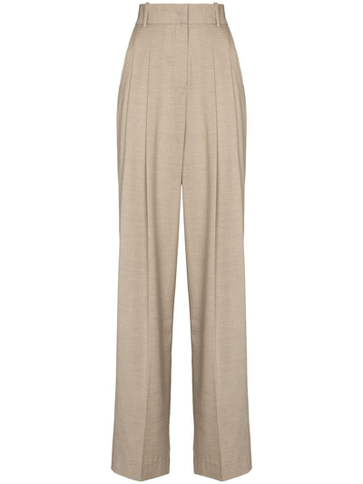 Shop The Frankie Shop Gelso High-rise Tailored Trousers In Neutrals