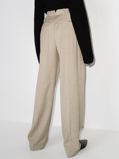 The Frankie Shop Gelso High-rise Tailored Trousers In Neutrals