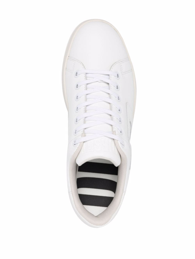 Diesel Debossed-logo Low Top Sneakers In White