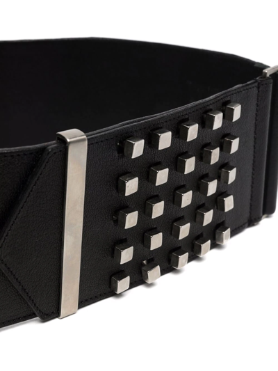 Pre-owned Gianfranco Ferre 1990s Studded Waist Belt In Black