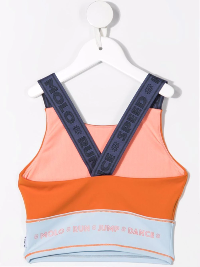 Shop Molo Oliva Colour-block Tank Top In Orange