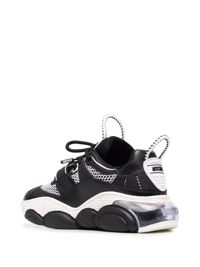Shop Moschino Panelled-design Sneakers In Black