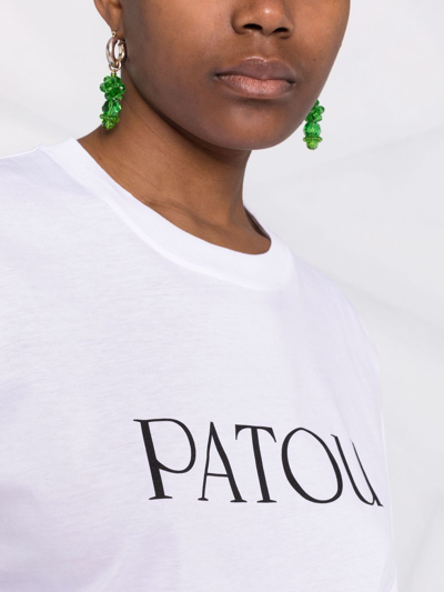 Patou Logo-print Organic-cotton T-shirt In White