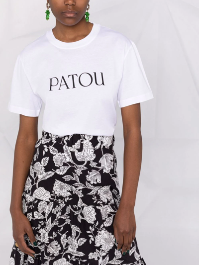 Patou Logo-print Organic-cotton T-shirt In White