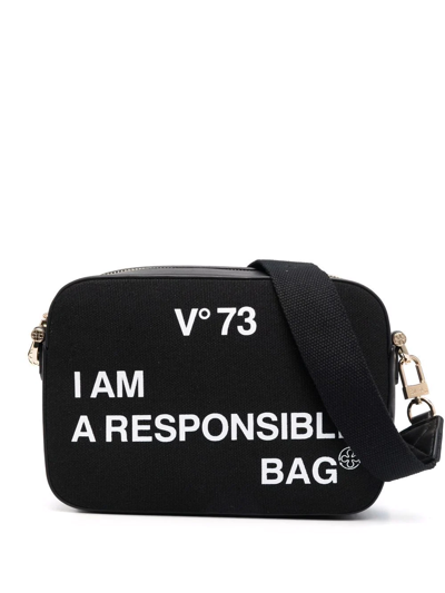Shop V-73 Responsability Shoulder Bag In Black
