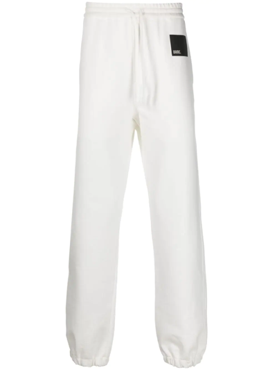 Shop Oamc Logo-patch Cotton Track Pants In White