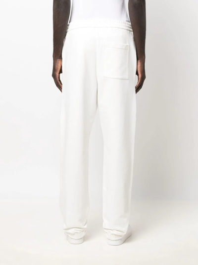 Shop Oamc Logo-patch Cotton Track Pants In White