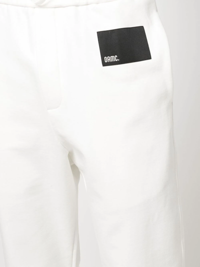 Shop Oamc Logo-patch Cotton Track Pants In White