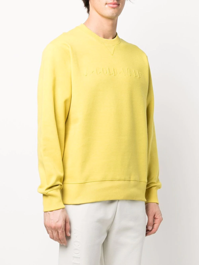 Shop A-cold-wall* Logo Crew-neck Sweatshirt In Yellow