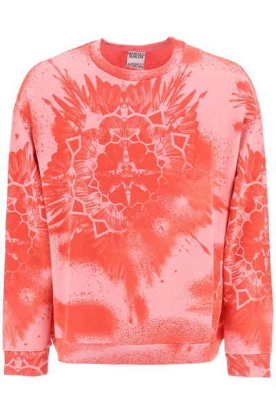 Shop Marcelo Burlon County Of Milan Kaleidoscope Wings Sweatshirt In Red,pink