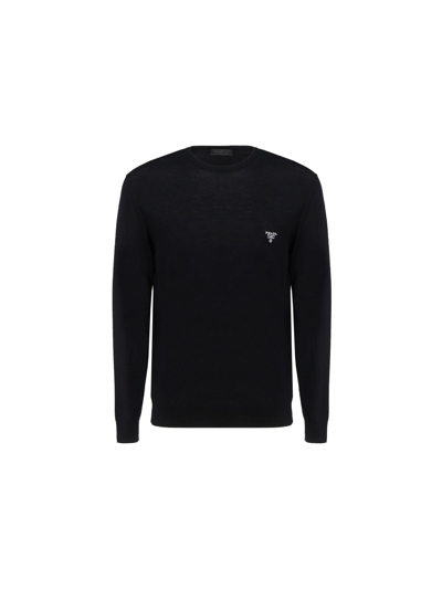 Shop Prada Men's Black Wool Sweater