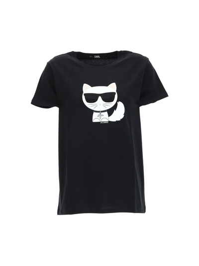 Shop Karl Lagerfeld T-shirts & Vests In Black