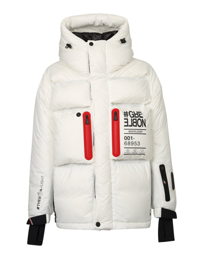 Shop Moncler Grenoble Monteleger White Jacket