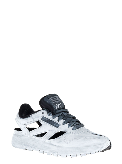 Shop Maison Margiela X Reebok  Classic Leather Decortique Low Top Sneakers In White