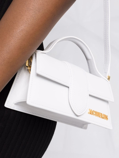 Shop Jacquemus Small Le Bambino Shoulder Bag In Weiss