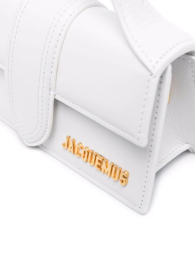 Jacquemus Leather Le Grand Bambino Shoulder Bag In Weiss