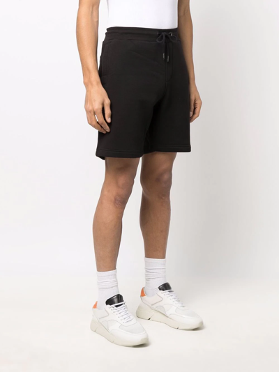 Tommy Hilfiger Drawstring-waist Cotton-blend Track Shorts In Schwarz