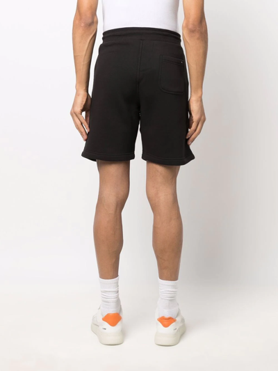 Tommy Hilfiger Drawstring-waist Cotton-blend Track Shorts In Schwarz