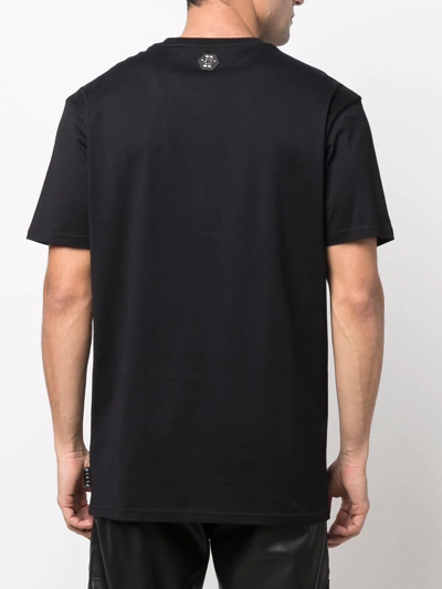 Philipp Plein Crystal-embellished T-shirt In Schwarz