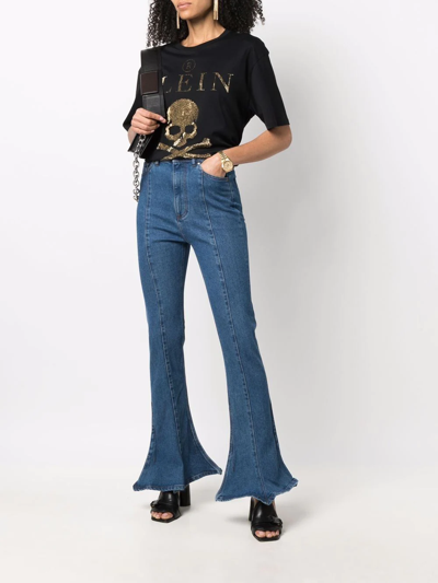 Philipp Plein Crystal-embellished T-shirt In Schwarz