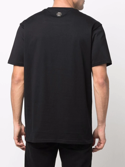 Philipp Plein Crystal-embellished T-shirt In Schwarz