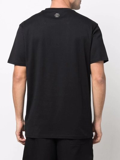 Philipp Plein Crystal-embellished T-shirt In Schwarz