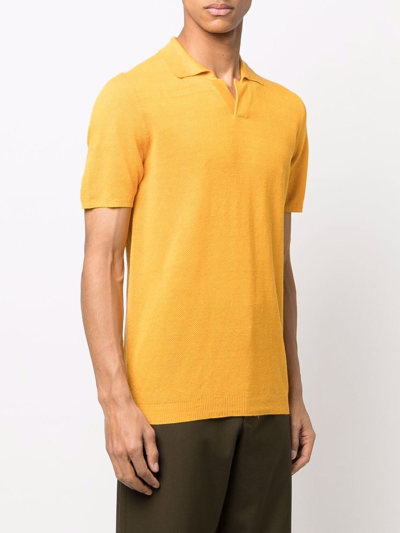 Shop Roberto Collina Short-sleeve Linen T-shirt In Gelb