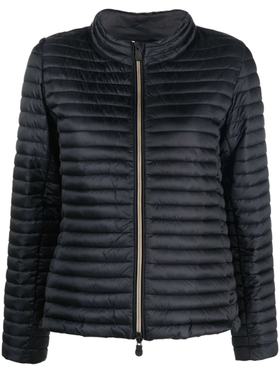Shop Save The Duck Quilted-finish Padded Jacket In Schwarz