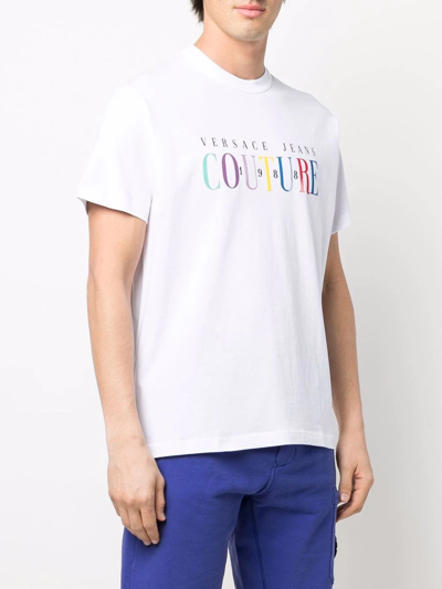 VERSACE JEANS COUTURE LOGO-PRINT COTTON T-SHIRT 