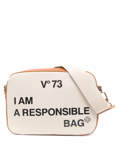 Shop V-73 Responsability Shoulder Bag In Nude