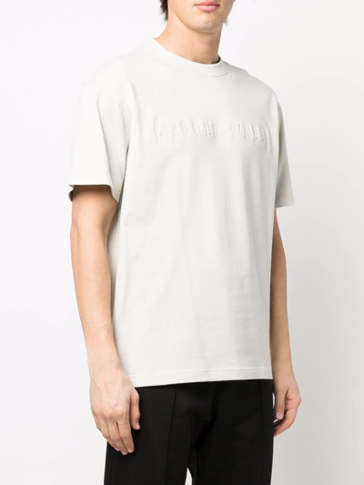 Shop A-cold-wall* Logo Crew-neck T-shirt In Nude