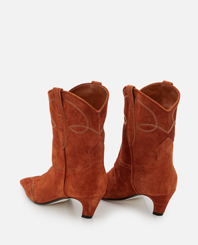 Shop Khaite Dallas Suede Ankle Boots In Brown