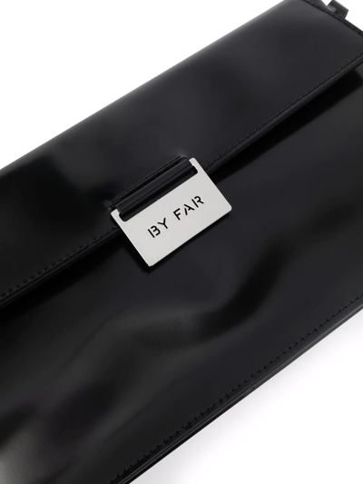 By Far Matilda Semi-patent Leather Shoulder Bag In Black