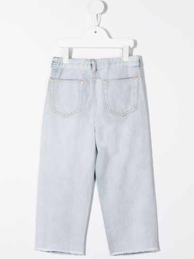 Mm6 Maison Margiela Ripped Straight-leg Jeans In Blue