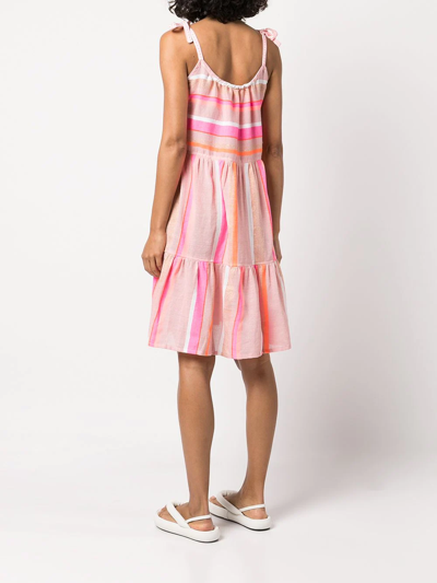 Shop Lemlem Jikirti Striped Dress In Rosa