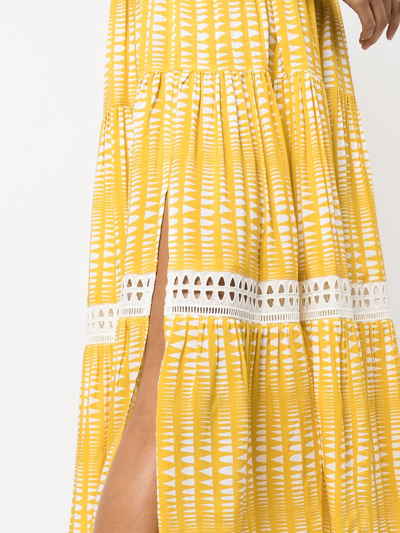 Lemlem Welele Abstract-print Dress In Gelb